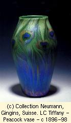 Art Nouveau Peacock vase