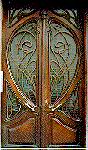 Art Nouveau door in Nice, France