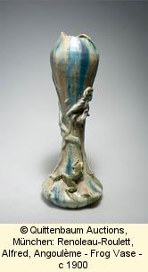 Frog on an Art Nouveau vase