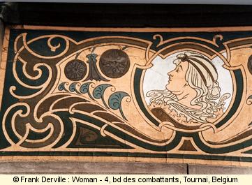 Art Nouveau woman in Tournai