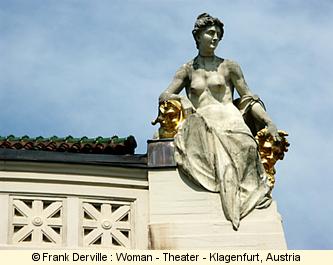 Art Nouveau woman in Klagenfurt