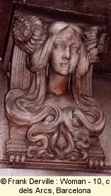 Art Nouveau woman in Barcelona